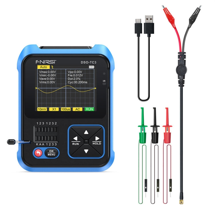 FNIRSI 3 In 1 Handheld Digital Oscilloscope LCR Transistor Tester, DSO-TC3 Standard, DSO-TC3 Upgrade – Durable Build, Easy to Use DSO-TC3 Standard