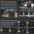 FNIRSI 3 In 1 Handheld Digital Oscilloscope LCR Transistor Tester, DSO-TC3 Standard, DSO-TC3 Upgrade – Durable Build, Easy to Use