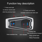 Motorcycle Helmet Bluetooth 5.0 Stereo Music Cycling Headphones, V10 – Waterproof, Bluetooth