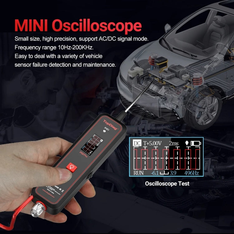 JDiag Mini Circuit Tester AC/DC Detection Multi-function Oscilloscope, P50 PRO