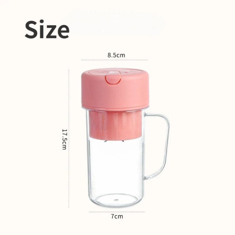 420ml 6 Blades Straw Juice Cup USB Charging Portable Fruit Juicer Smoothie Maker – 4K
