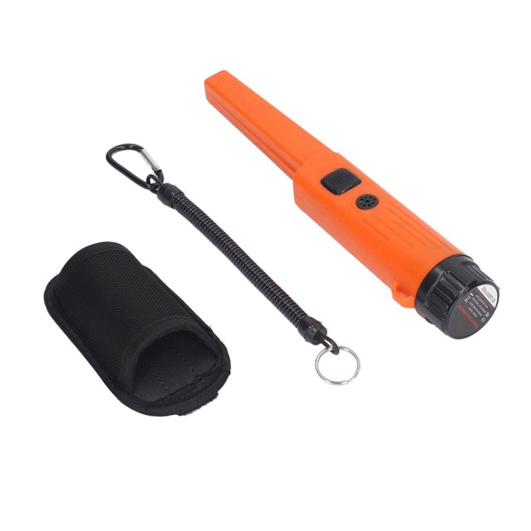 Mini Waterproof Handheld Metal Positioning Rod Detector, Orange, Black – Waterproof, Lanyard, Leather Orange