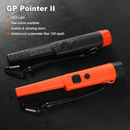 Mini Waterproof Handheld Metal Positioning Rod Detector, Orange, Black – Waterproof, Lanyard, Leather
