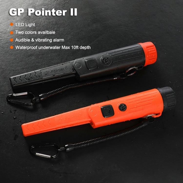 Mini Waterproof Handheld Metal Positioning Rod Detector, Orange, Black – Waterproof, Lanyard, Leather