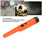 Mini Waterproof Handheld Metal Positioning Rod Detector, Orange, Black – Waterproof, Lanyard, Leather
