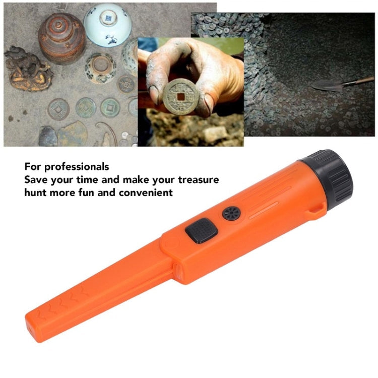 Mini Waterproof Handheld Metal Positioning Rod Detector, Orange, Black – Waterproof, Lanyard, Leather