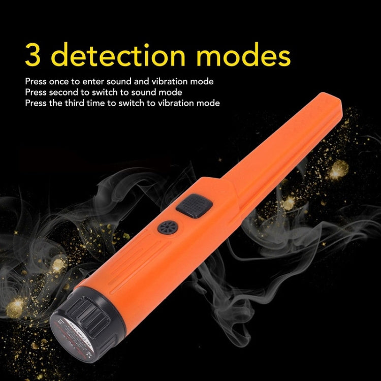Mini Waterproof Handheld Metal Positioning Rod Detector, Orange, Black – Waterproof, Lanyard, Leather