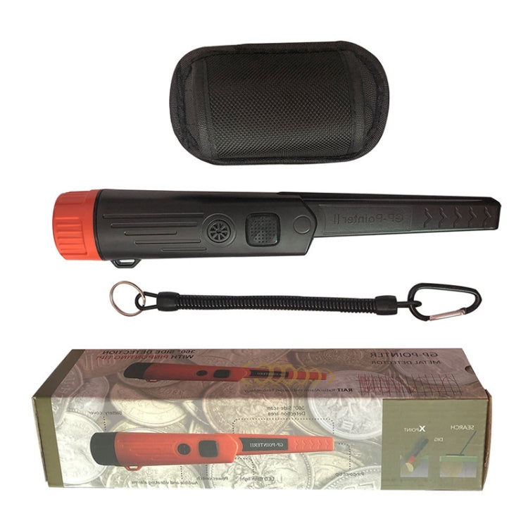 Mini Waterproof Handheld Metal Positioning Rod Detector, Orange, Black – Waterproof, Lanyard, Leather