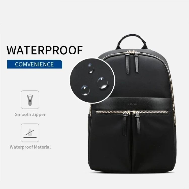 Bopai 14-inch Laptop Casual Lightweight Waterproof Backpack – Waterproof, Wear-resistant, Leather