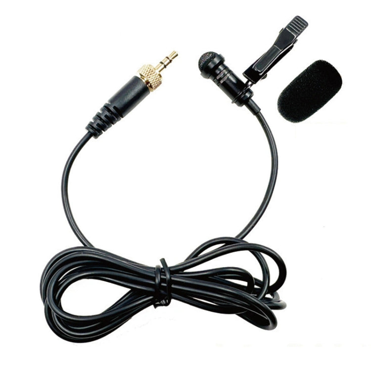 3.5mm Straight Internal Thread Plug Wireless Transmitting Lavalier Microphone, 1.5m 1.5m Sponge Cover