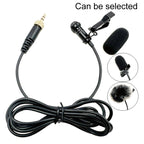 3.5mm Straight Internal Thread Plug Wireless Transmitting Lavalier Microphone, 1.5m
