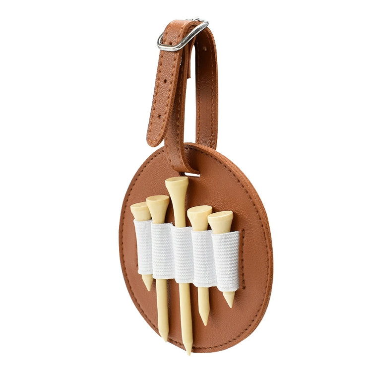 Leather Outdoor Waist Hanging Golf Spike Insert Pocket Storage Bag, Double-sided Black, Double-sided Brown, Single-sided Black, Single-sided Brown – Leather Double-sided Brown