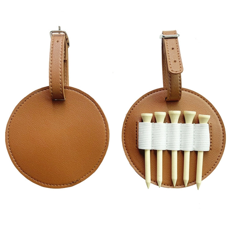 Leather Outdoor Waist Hanging Golf Spike Insert Pocket Storage Bag, Double-sided Black, Double-sided Brown, Single-sided Black, Single-sided Brown – Leather Single-sided Brown