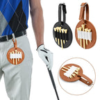 Leather Outdoor Waist Hanging Golf Spike Insert Pocket Storage Bag, Double-sided Black, Double-sided Brown, Single-sided Black, Single-sided Brown – Leather