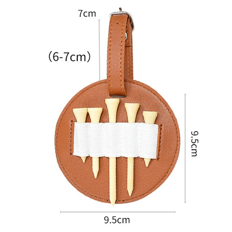 Leather Outdoor Waist Hanging Golf Spike Insert Pocket Storage Bag, Double-sided Black, Double-sided Brown, Single-sided Black, Single-sided Brown – Leather