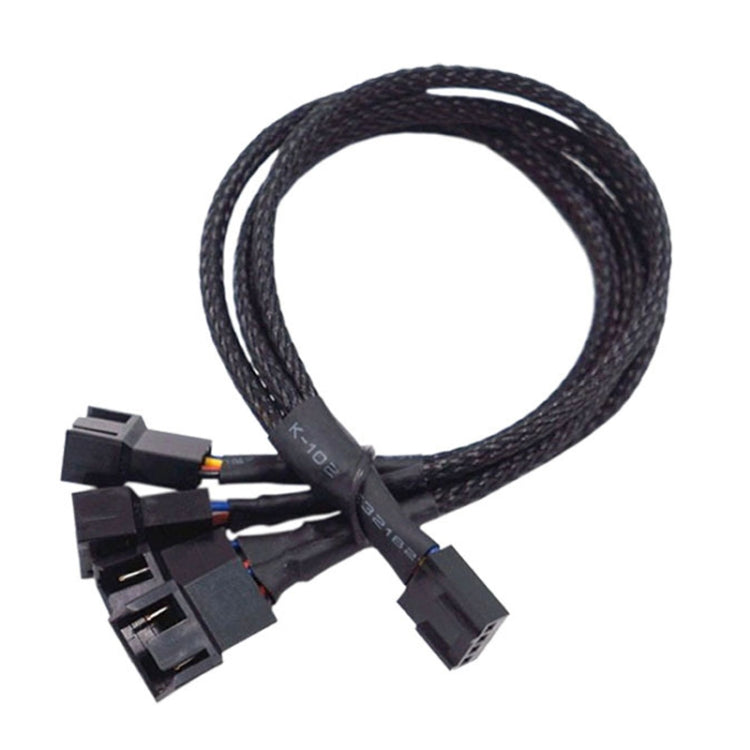 Computer PWM Temperature Control Cooling Fan Extension Cable Chassis HUB Connector, 0.27m – Durable Build, Easy to Use 0.27m 1 In 4