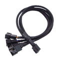 Computer PWM Temperature Control Cooling Fan Extension Cable Chassis HUB Connector, 0.27m – Durable Build, Easy to Use 0.27m 1 In 4