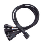 Computer PWM Temperature Control Cooling Fan Extension Cable Chassis HUB Connector, 0.27m – Durable Build, Easy to Use 0.27m 1 In 4
