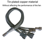 Computer PWM Temperature Control Cooling Fan Extension Cable Chassis HUB Connector, 0.27m – Durable Build, Easy to Use
