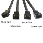 Computer PWM Temperature Control Cooling Fan Extension Cable Chassis HUB Connector, 0.27m – Durable Build, Easy to Use