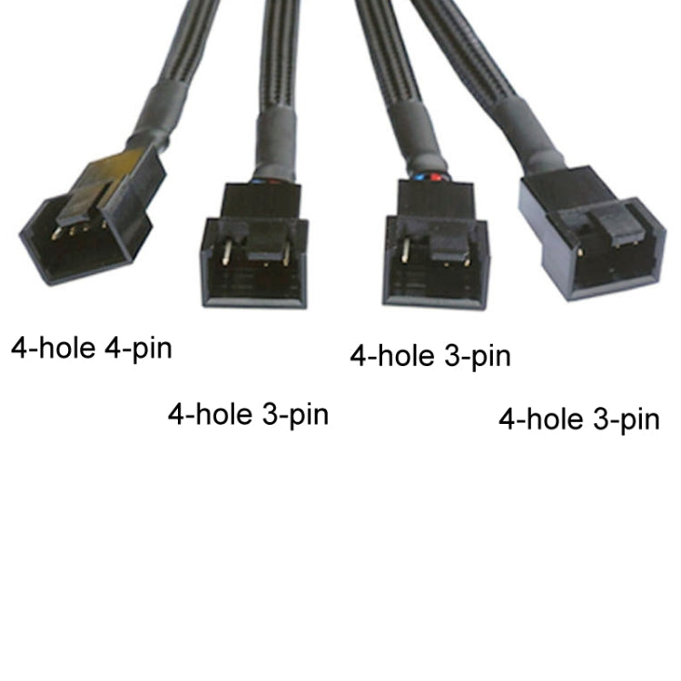 Computer PWM Temperature Control Cooling Fan Extension Cable Chassis HUB Connector, 0.27m – Durable Build, Easy to Use