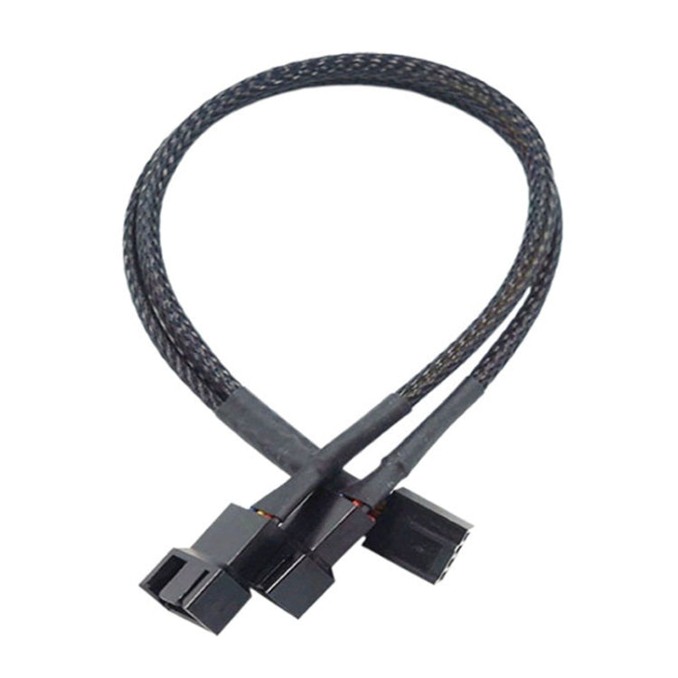 Computer PWM Temperature Control Cooling Fan Extension Cable Chassis HUB Connector, 0.27m – Durable Build, Easy to Use 0.27m 1 In 2