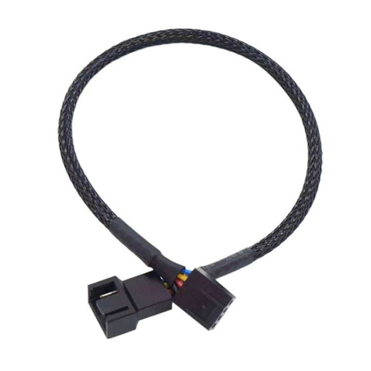 Computer PWM Temperature Control Cooling Fan Extension Cable Chassis HUB Connector, 0.27m – Durable Build, Easy to Use 0.27m 1 In 1