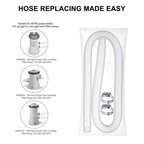 For Intex Swimming Pool Filter Pump Replacement, 1 Hose 2 Clamps, 2 Hoses 4 Clamps, 1 Hose 2 Clamps Blue, 2 Hoses 4 Clamps Blue