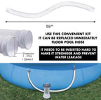 For Intex Swimming Pool Filter Pump Replacement, 1 Hose 2 Clamps, 2 Hoses 4 Clamps, 1 Hose 2 Clamps Blue, 2 Hoses 4 Clamps Blue