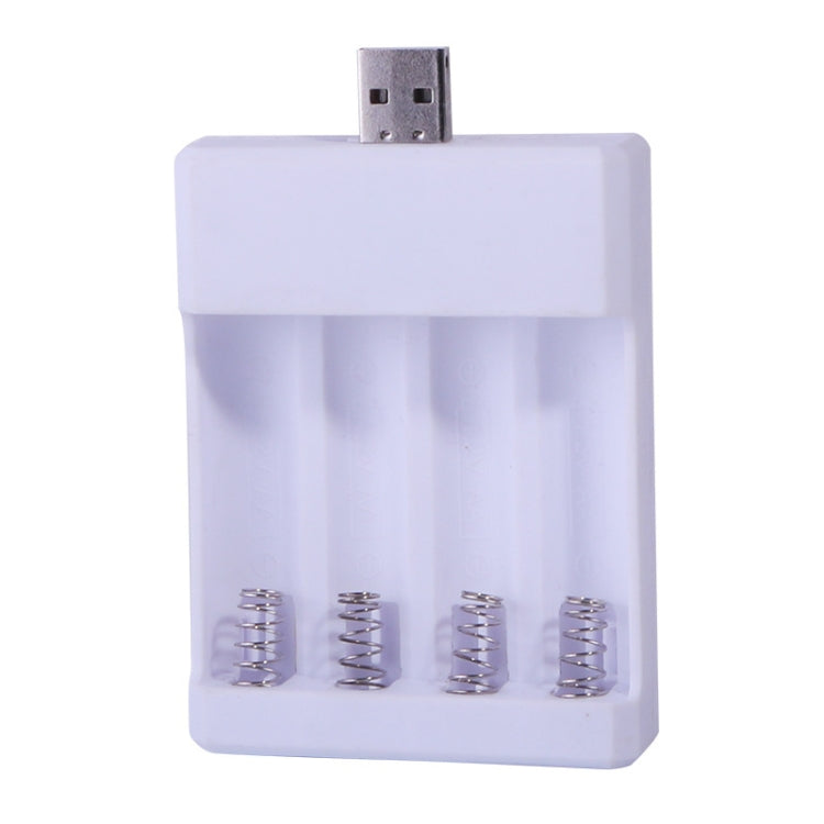 Fast USB 4 Slot Battery Charger AA/AAA Rechargeable Battery Universal Four Slot Charging Box, Directly Plug-in, With Cable Directly Plug-in