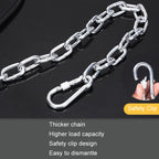 Pull Up Weighted Belt Lumbar Strength Training Double Bar Arm Extension Weighted Belt, Paste+70cm Iron Chain+2 Hooks, Metal Buckle, Double Layer Paste+70cm Iron Chain+2 Hooks