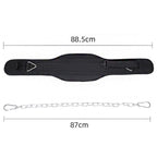 Pull Up Weighted Belt Lumbar Strength Training Double Bar Arm Extension Weighted Belt, Paste+70cm Iron Chain+2 Hooks, Metal Buckle, Double Layer Paste+70cm Iron Chain+2 Hooks