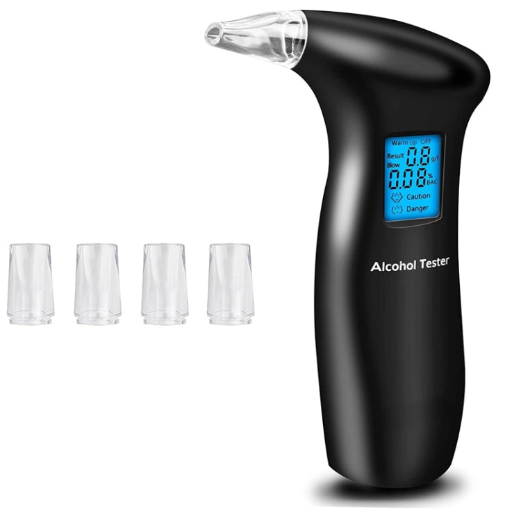 LCD Detector Backlight Light Breath Alcohol Tester, AT69S With 4 Mouthpieces Box, AT69S With 12 Mouthpieces Box AT69S With 4 Mouthpieces Box