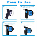 LCD Detector Backlight Light Breath Alcohol Tester, AT69S With 4 Mouthpieces Box, AT69S With 12 Mouthpieces Box