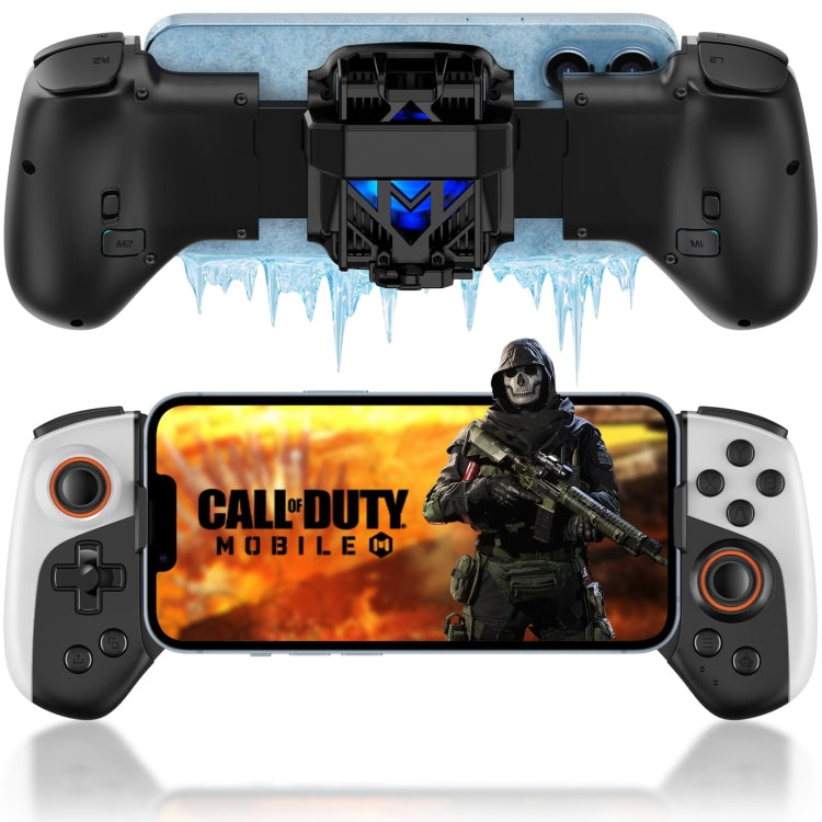 Mobile Phone Gaming Controller with Cooler & 2 Back Button Macro Programmable, JK02 Black JK02 Black
