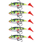 5pcs /Pack HENGJIA SO071 T-Tail Lead Fishing Lure Lua Fishing Soft Bait, 8.5cm 10.6g 8.5cm 10.6g Green
