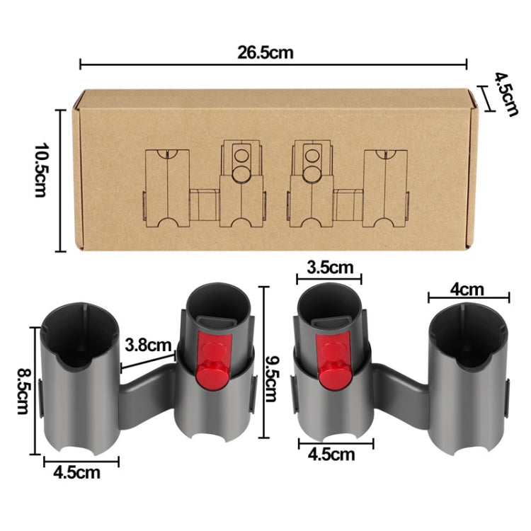 For Dyson V7 V8 V10 V11 V12 V15 Vacuum Cleaner Storage Rack Extension Bracket, 1pair – Durable Build, Easy to Use