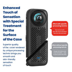 For Insta360 X4 AMagisn Silicone Protective Cover, Body Case + Lens Cover Black, Body Case + Lens Cover Gray, Body Case Black, Body Case Gray, Lens Cover Black, Lens Cover Gray