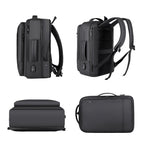 Expandable Business Waterproof Laptop Backpack With USB Port – Waterproof, Wear-resistant