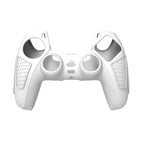 For PS5 Gamepad Silicone Protective Case Anti-Skid Soft Silicone Cover, White, Blue, Black, White+2 Hats, Blue+2 Hats, Black+2 Hats, White+8 Hats, Blue+8 Hats, Black+8 Hats White