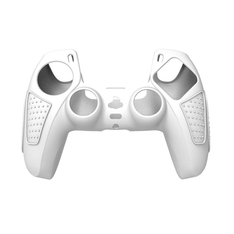 For PS5 Gamepad Silicone Protective Case Anti-Skid Soft Silicone Cover, White, Blue, Black, White+2 Hats, Blue+2 Hats, Black+2 Hats, White+8 Hats, Blue+8 Hats, Black+8 Hats White