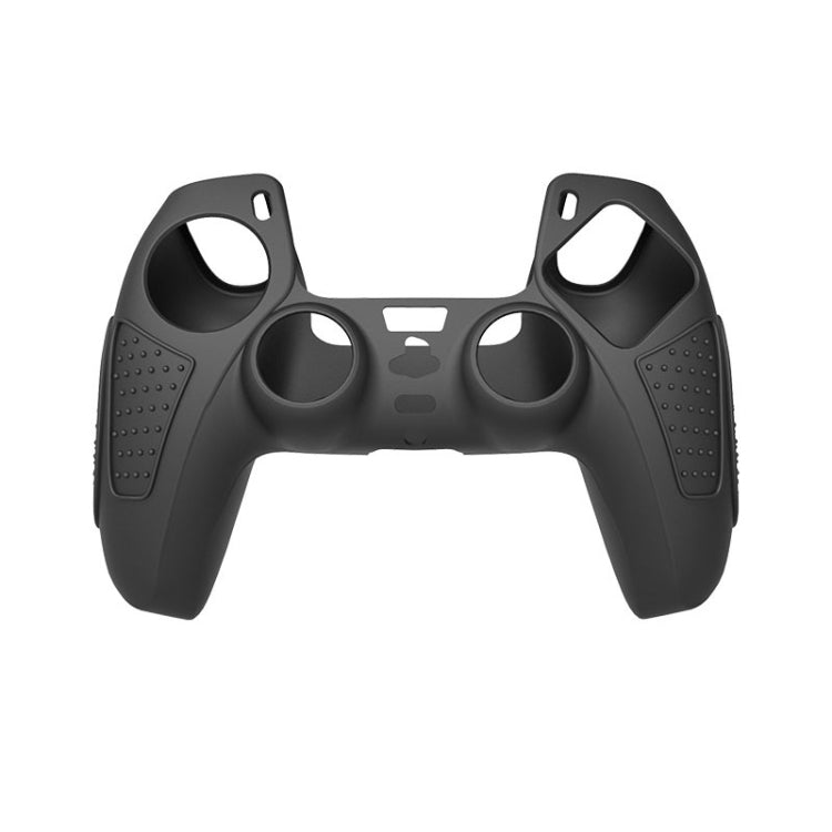 For PS5 Gamepad Silicone Protective Case Anti-Skid Soft Silicone Cover, White, Blue, Black, White+2 Hats, Blue+2 Hats, Black+2 Hats, White+8 Hats, Blue+8 Hats, Black+8 Hats – Durable Build, Easy to Use Black