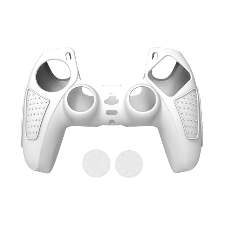 For PS5 Gamepad Silicone Protective Case Anti-Skid Soft Silicone Cover, White, Blue, Black, White+2 Hats, Blue+2 Hats, Black+2 Hats, White+8 Hats, Blue+8 Hats, Black+8 Hats – Durable Build, Easy to Use White+2 Hats