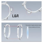 For Meta Quest 3 VR Magnetic Eyeglasses Frame, L&R Frame Transparent, Anti Blue Light Lens+Frame Transparent, L&R Frame Black, Anti Blue Light Lens+Frame Black