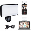 Selfie Fill Light Rechargeable 3 Color Temperature Clip On For Phone, Laptop, Tablet Meeting, 24 LEDs 24 LEDs