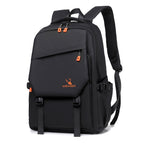 WEIXIER B682 Large Capacity Double Shoulder Backpack Casual Waterproof Travel Bag Black
