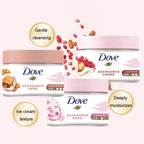 Dove Body Scrub Gentle Moisturizing Cleansing Exfoliating Body Polish, 298g Pomegranate Scent, 298g Cherry Scent, 298g Coconut Flavor