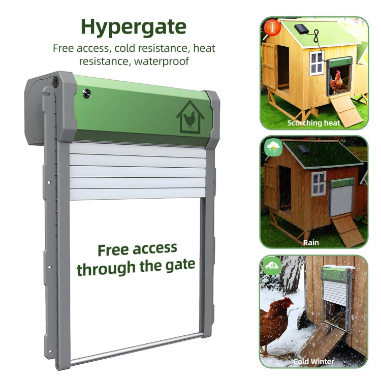 Solar Powered Automatic Chicken Coop Door 4 Modes Automatic Chicken Door with Remote Control, Solar – Waterproof