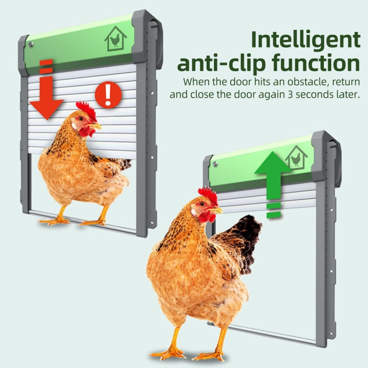 Solar Powered Automatic Chicken Coop Door 4 Modes Automatic Chicken Door with Remote Control, Solar – Waterproof