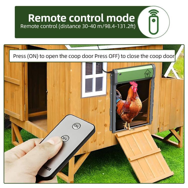 Solar Powered Automatic Chicken Coop Door 4 Modes Automatic Chicken Door with Remote Control, Solar – Waterproof